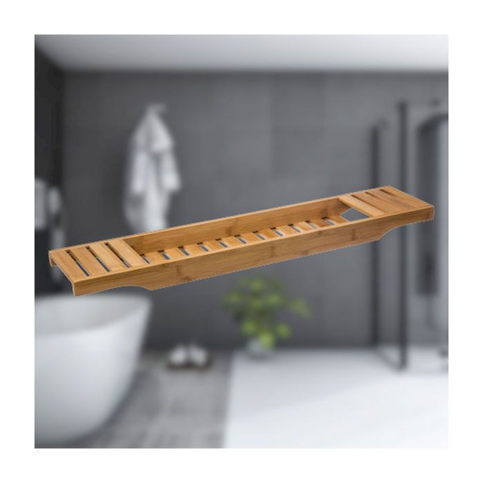 Bezit mijn De neiging hebben DECOPATENTDecopatent® Badrekje voor over bad - 70 cm lang - Bamboe hout -  Badrek - Badplank - Badbrug - Basic bad tafeltje voor in bad -  𝕍𝕖𝕣𝕜𝕠𝕠𝕡 ✪ 𝕔𝕠𝕞