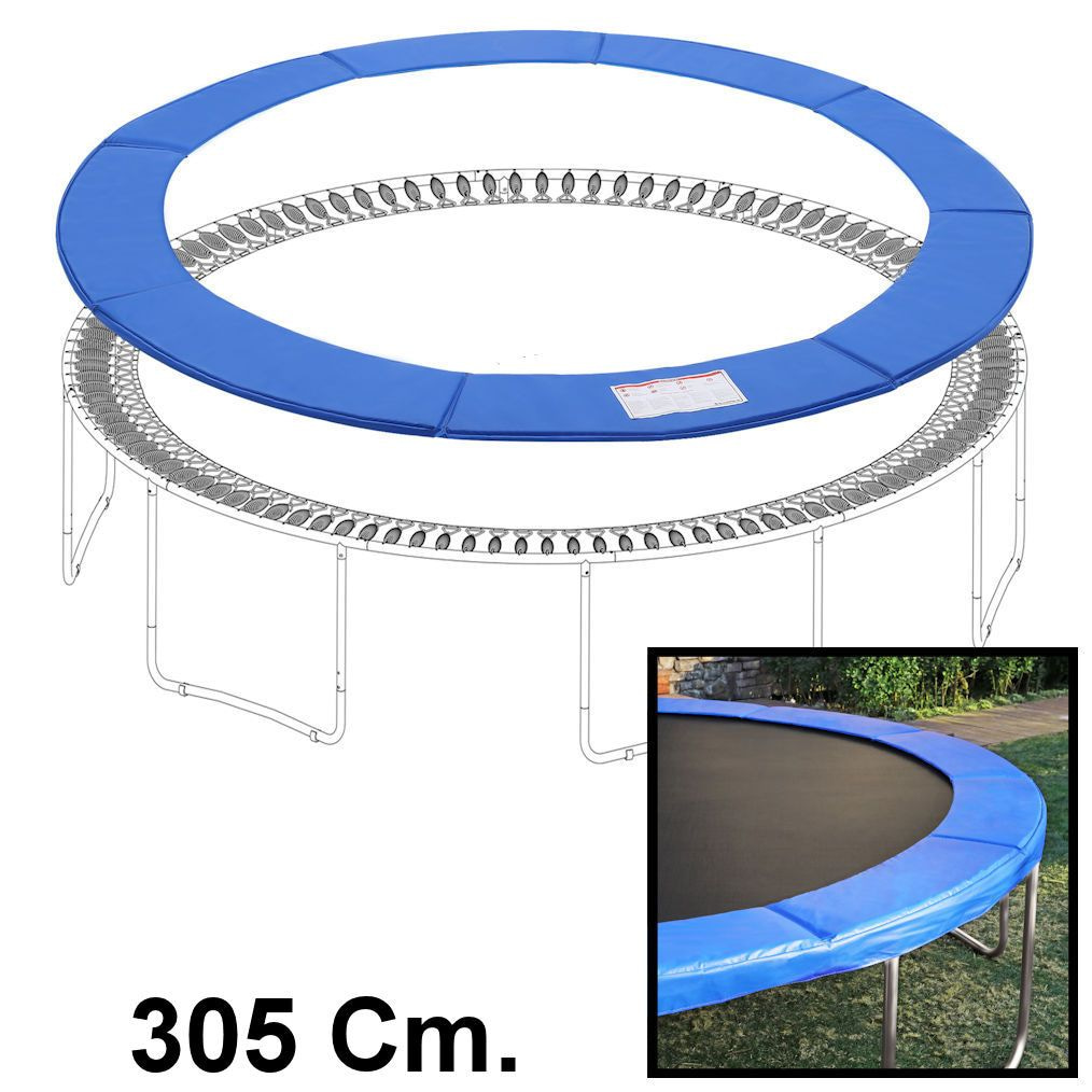 Verminderen huilen Verlichten DECOPATENTTrampolinerand 305 cm diameter – Rond - Hoge kwaliteit  beschermrand - Blauw - Trampoline rand afdekking universeel - Decopatent® -  𝕍𝕖𝕣𝕜𝕠𝕠𝕡 ✪ 𝕔𝕠𝕞