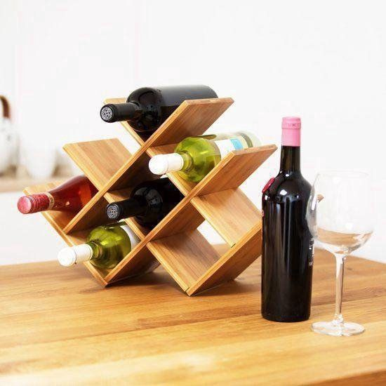 uniek je bent tack DECOPATENTDecopatent® Wijnrek voor 8 flessen wijn - Bamboe - Hout - Design  wijnrek - Wijnflessenrek - Flessenrek voor 8 Wijnflessen - 𝕍𝕖𝕣𝕜𝕠𝕠𝕡 ✪  𝕔𝕠𝕞