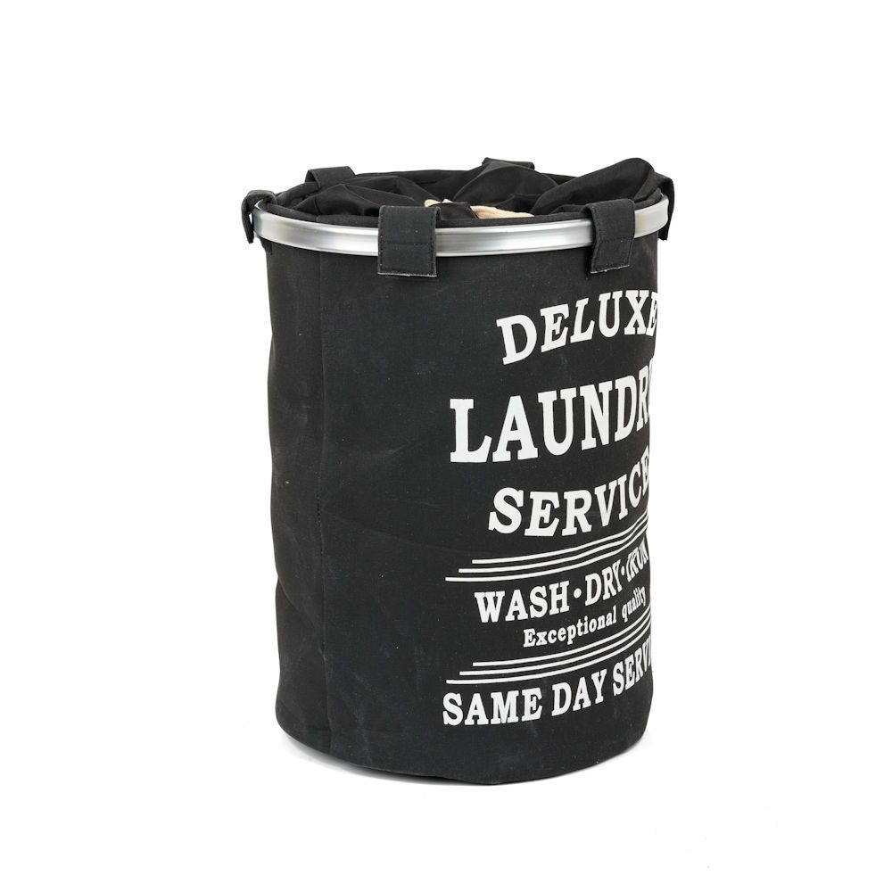 Gevoel van schuld koken Sjah DECOPATENTWasmand 50L - Rond - Tekst Deluxe Laundry Service -> Same Day  Service- Badkamer - Wasmand afsluitbaar - Waszak - Zwart - 𝕍𝕖𝕣𝕜𝕠𝕠𝕡 ✪  𝕔𝕠𝕞