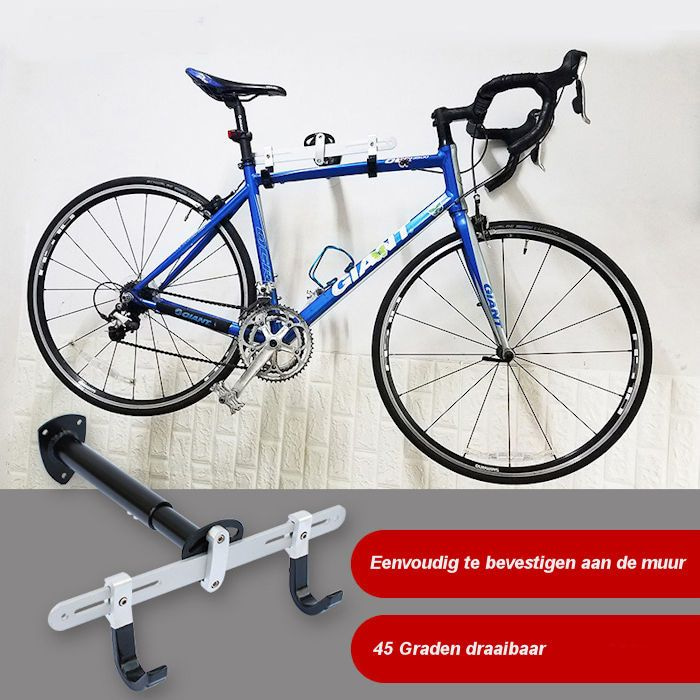 DECOPATENTOphangsysteem fiets 45 Graden Draaibaar \u0026 Uitschuifbaar -  Muurbevestiging Fietsen ophangsysteem - Fietshaak muur Houder -  Ophangbeugel / Muurbeugel Fiets - Ophang systeem fiets - Fiets ophangen aan  muur - Wand Ophangbeugel fiets montage 
