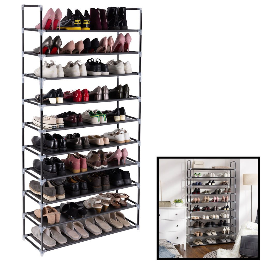 moeilijk Op de kop van Ongemak DECOPATENTSchoenenrek XXL voor 50 paar schoenen - 10 etages - Organizer voor schoenen opbergen - Staand opbergrek - Schoenenkast zwart - Opbergsysteem van metaal met kunststof verbindingen - Decopatentยฎ - ๐๐๐ฃ๐๐ ๐ ๐ก โช ๐๐ ๐ moeilijk Op de kop van Ongemak DECOPATENTSchoenenrek XXL voor 50 paar schoenen - 10 etages - Organizer voor schoenen opbergen - Staand opbergrek - Schoenenkast zwart - Opbergsysteem van metaal met kunststof verbindingen - Decopatentยฎ - ๐๐๐ฃ๐๐ ๐ ๐ก โช ๐๐ ๐