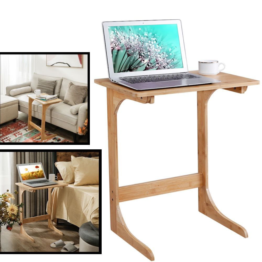 Schrijft een rapport Gelijkenis Verslagen DECOPATENTBedtafeltje / bijzettafel / laptoptafel van bamboe hout - Voor  laptop - Klein tafel bureautje voor woonkamer en slaapkamer - Decopatent® -  𝕍𝕖𝕣𝕜𝕠𝕠𝕡 ✪ 𝕔𝕠𝕞