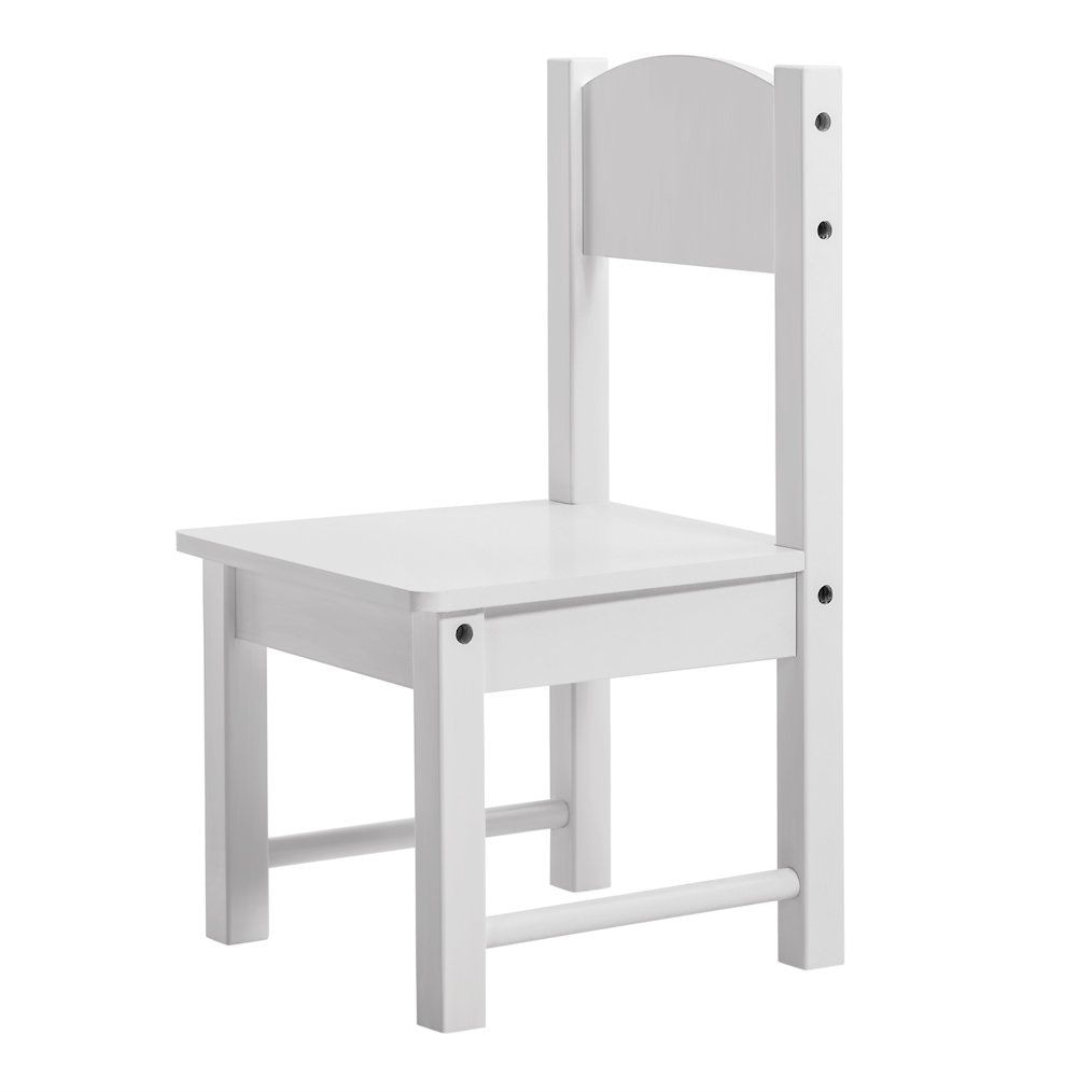 DECOPATENTKindertafel met stoeltjes van hout - 1 tafel en 2 stoelen Wit - Kleurtafel / speeltafel / knutseltafel / tekentafel zitgroep set - Decopatent® - 𝕍𝕖𝕣𝕜𝕠𝕠𝕡 ✪ 𝕔𝕠𝕞