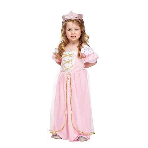 HENBRANDTKINDEREN PEUTERS 2-Delig Prinsessen kostuum voor meisje van 3 jaar| Bestaande uit: een Jurk en een Tiara | Kleur : Roze / Wit en Goud | Carnavalskleding | Verkleedkleding / Feest