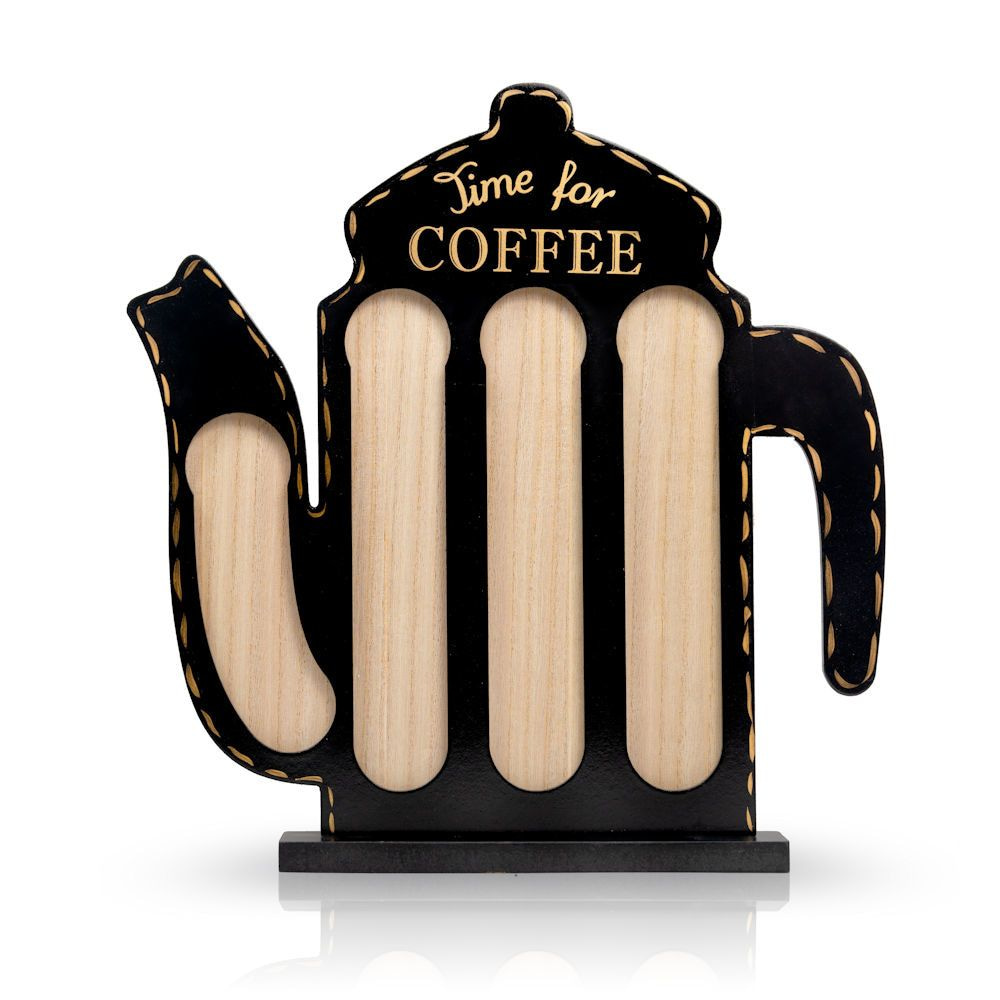 DECOPATENTDecopatent® - Capsulehouder Dolce - Koffiepot Design - Capsule houder voor dolce gusto koffie cups - Cuphouder - Zwart - ✪ 𝕔𝕠𝕞