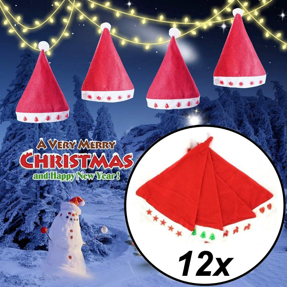 Leia zijde tabak DECOPATENT12 Stuks - MIX Kerstmuts met Verlichting - Kerstmuts Volwassenen  met Lampjes - Inclusief Batterijen - Kerstmutsen voor Volwassenen -  𝕍𝕖𝕣𝕜𝕠𝕠𝕡 ✪ 𝕔𝕠𝕞