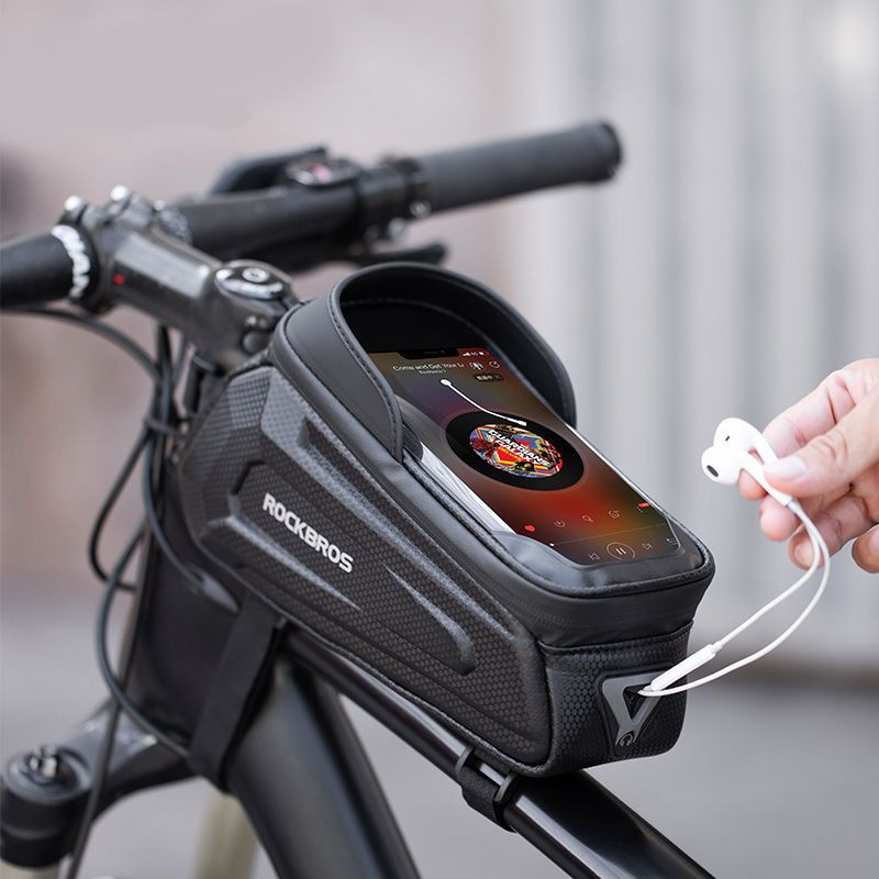 DECOPATENTDecopatent® PRO Stuurtas - Telefoonhouder fiets Waterdicht -  Fietstas universeel tot 6.8 inch Gsm - Mtb - Ebike - iPhone - Samsung -  𝕍𝕖𝕣𝕜𝕠𝕠𝕡 ✪ 𝕔𝕠𝕞
