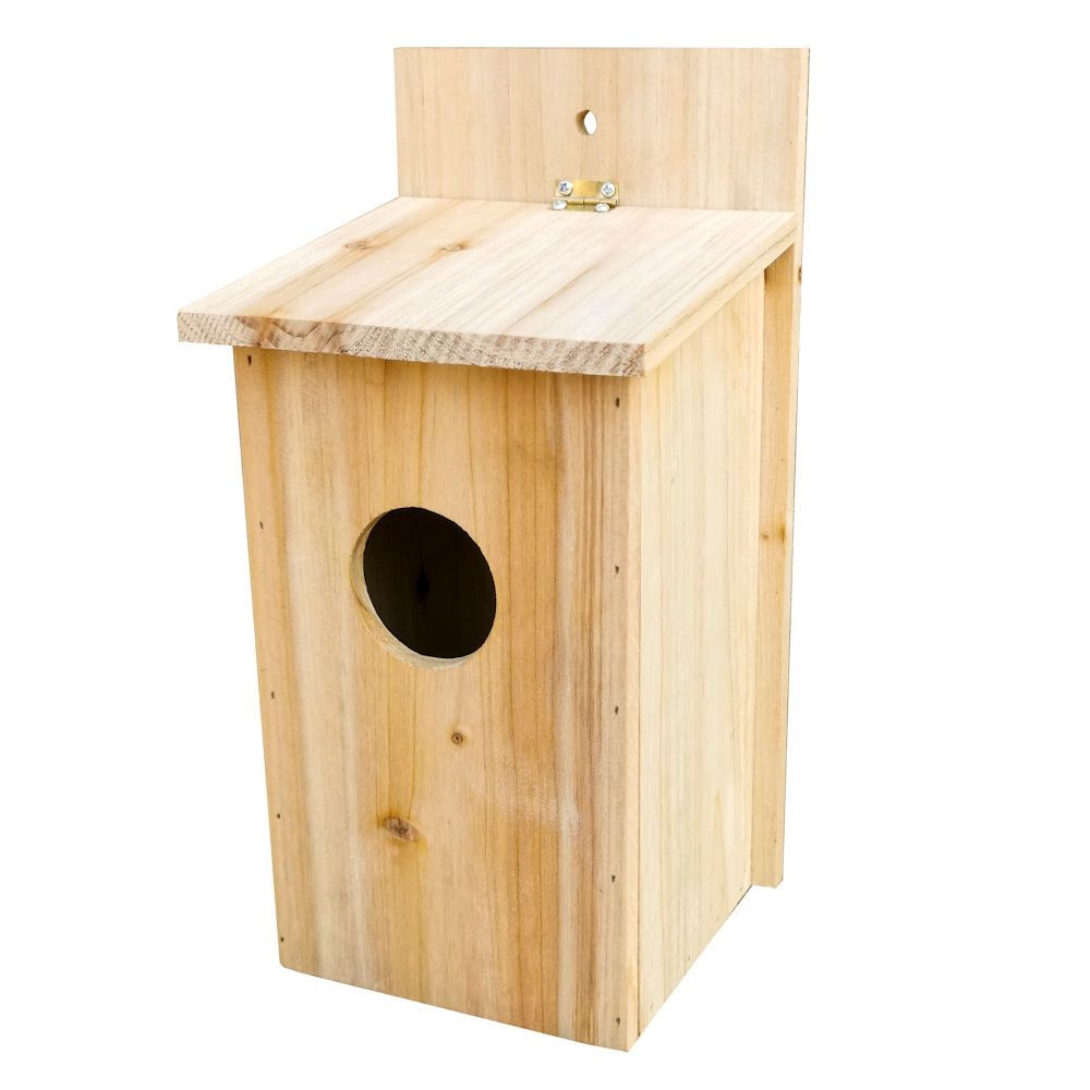 DECOPATENTDecopatent® Vogelhuisje - Nestkastje voor Vogels - Naturel hout - Vogelhuis - Nestkastje voor tuin vogels - 14 15 x 30 Cm - 𝕍𝕖𝕣𝕜𝕠𝕠𝕡 ✪ 𝕔𝕠𝕞