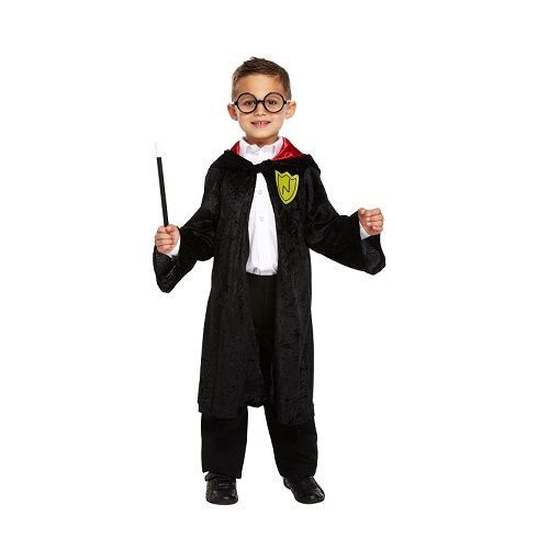HENBRANDTKINDEREN JONGENS Harry Poter Tovenaars gewaad kostuum | Kinder Tovernaars Cape | Harry Poter Tover Gewaad | Kleur: Zwart | Carnavalskleding | | Feest Kostuum | Jongen | L – 10-12 Jaar - 𝕍𝕖𝕣𝕜𝕠𝕠𝕡 𝕔𝕠𝕞