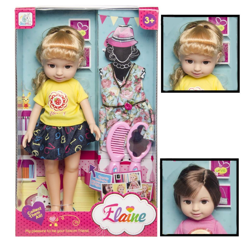 Ansichtkaart slijm zeven DECOPATENTSpeelgoed Pop "ELAINE" met extra Jurk en accessoires - Tienerpop  - Babypop - Pop voor Meisjes - Afm Doos: 22X36X9 Cm. - 𝕍𝕖𝕣𝕜𝕠𝕠𝕡 ✪  𝕔𝕠𝕞