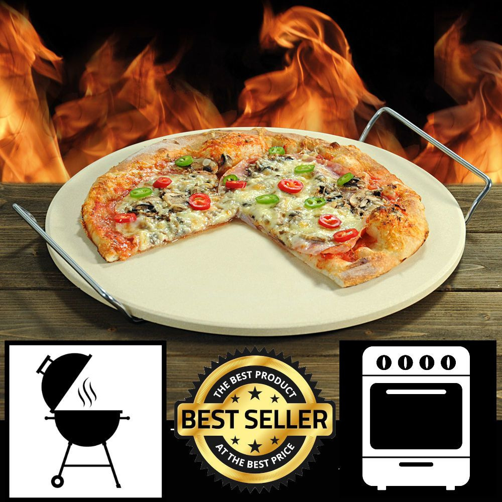 Uitpakken vereist uniek KESPERGrillmeister - Pizzasteen voor Bbq of Oven - Ø33 cm - Pizzasteen met  handvat - Barbecue of in oven - Pizzaplaat - Pizza Stone Rond -  𝕍𝕖𝕣𝕜𝕠𝕠𝕡 ✪ 𝕔𝕠𝕞