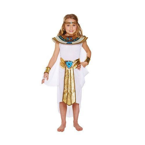 HENBRANDTKINDEREN MEISJES 5-Delige Egypte Kostuum | Walk a Cleopatra | Egyptische Kleding | Kleur: Wit / Goud | Carnavalskleding | | Feest Jurk | Meisjes | Maat: Large - 10-12 Jaar. - 𝕍𝕖𝕣𝕜𝕠𝕠𝕡 ✪ 𝕔𝕠𝕞