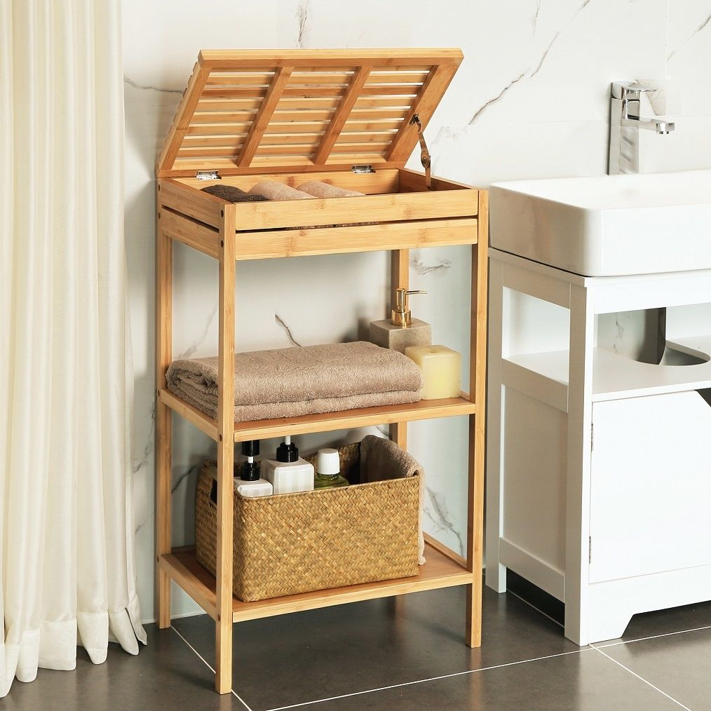 Hoe dan ook Egypte voor DECOPATENTBadkamerrek van bamboe hout - Staand rek met 3 etages voor in de badkamer - Open kastje als badkamerkast - Decopatentยฎ - ๐๐๐ฃ๐๐ ๐ ๐ก โช ๐๐ ๐ Hoe dan ook Egypte voor DECOPATENTBadkamerrek van bamboe hout - Staand rek met 3 etages voor in de badkamer - Open kastje als badkamerkast - Decopatentยฎ - ๐๐๐ฃ๐๐ ๐ ๐ก โช ๐๐ ๐