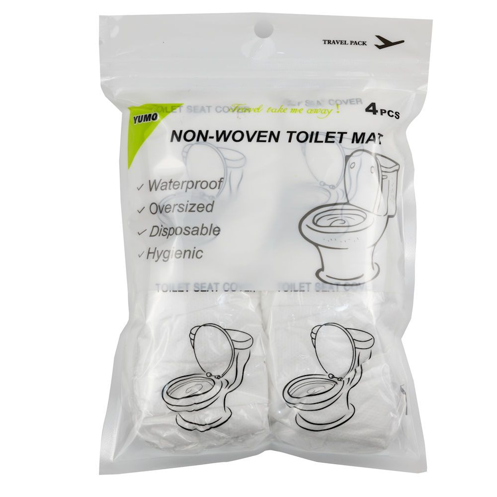 DECOPATENTSET van 4 STUKS Hygienische Toiletbril Cover voor op Reis - WC Bril Covers - WC Papier voor over de WC Bril - Wegwerp Wc bril hoes Geschikt voor Vakantie