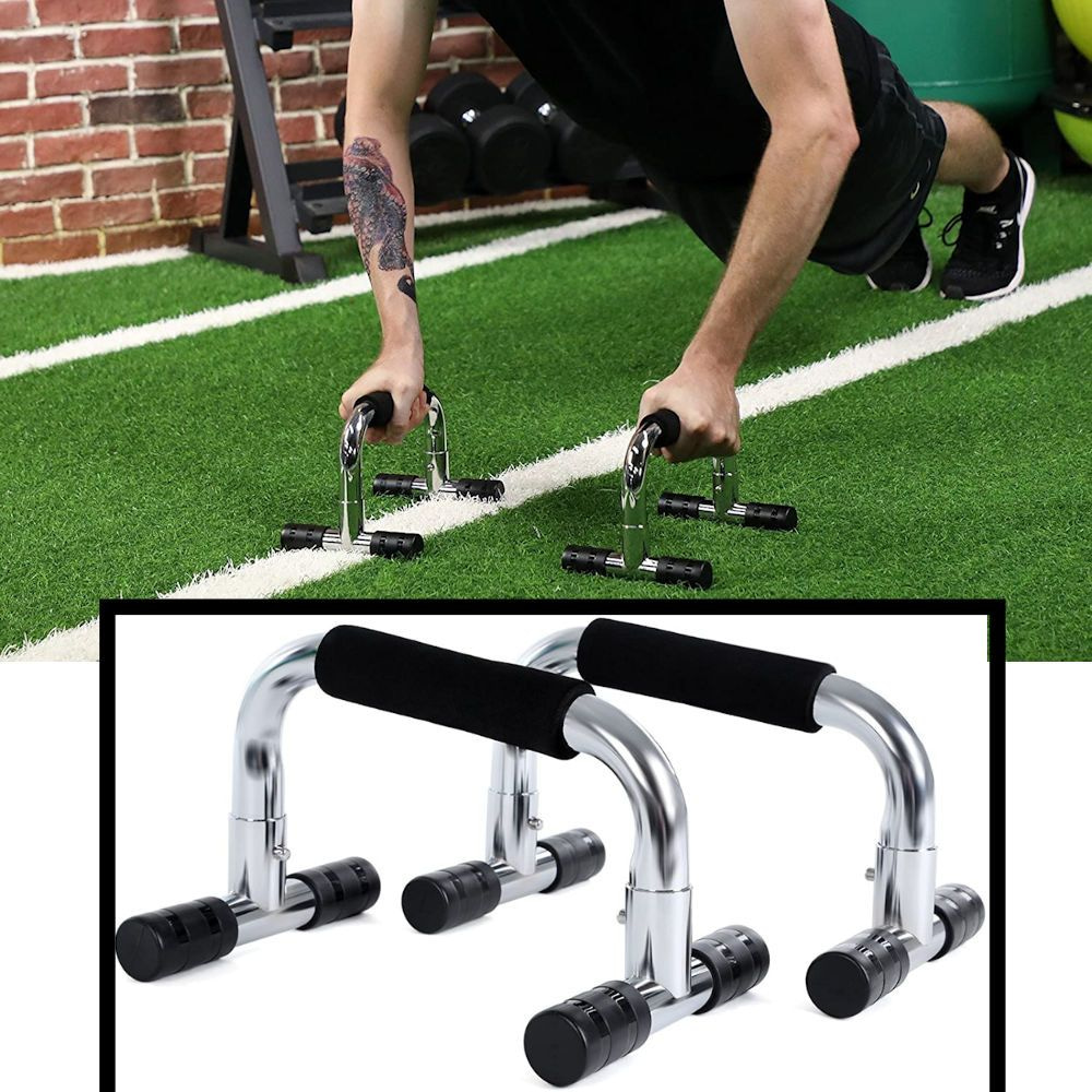 Valkuilen Vleugels ONWAAR DECOPATENTPush up bars - Set van 2 stuks - Stevige opdruksteunen voor push  ups - Hoge stabiliteit - Foam handvatten voor extra grip - Zilver -  Decopatent® - 𝕍𝕖𝕣𝕜𝕠𝕠𝕡 ✪ 𝕔𝕠𝕞