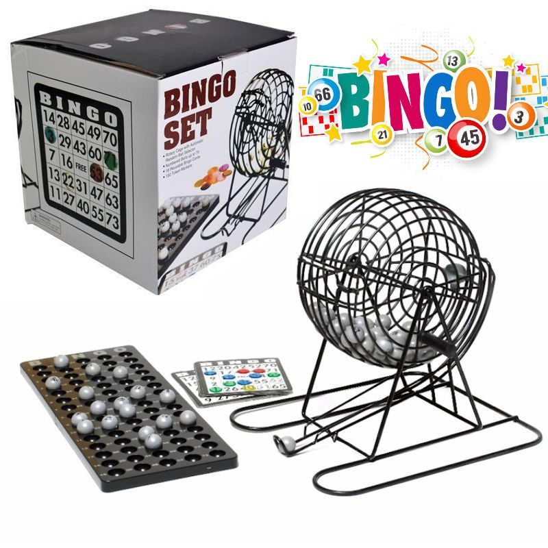DECOPATENTBingo - Bingomolen - Bingoballen Bingo kaarten - Fiches - Spelbord - Bingo molen - Metaal - Lotto Kinderspel - 𝕍𝕖𝕣𝕜𝕠𝕠𝕡 ✪ 𝕔𝕠𝕞