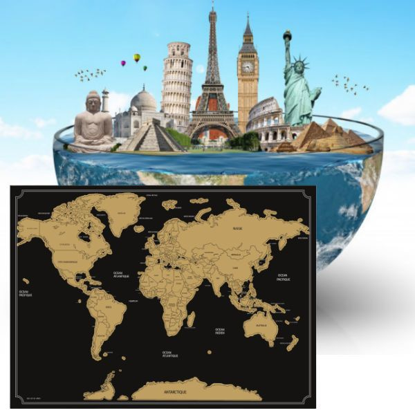 homoseksueel Spelen met lezing DECOPATENTDecopatent® Kras wereldkaart XL Deluxe - Scratch map wereldkaart  - Muur Scratchmap - Scratch art wereld kaart - 82 x 59 Cm - Zwart -  𝕍𝕖𝕣𝕜𝕠𝕠𝕡 ✪ 𝕔𝕠𝕞
