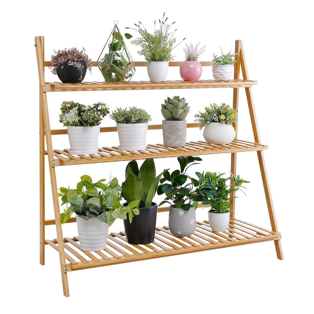 Oh Bridge pier Verslaafd DECOPATENTPlantentrap van bamboe hout - Plantenrek voor binnen -  Plantenstandaard voor planten, bloemen - Ook als bloemenrek /  plantenetagère - Decopatent® - 𝕍𝕖𝕣𝕜𝕠𝕠𝕡 ✪ 𝕔𝕠𝕞