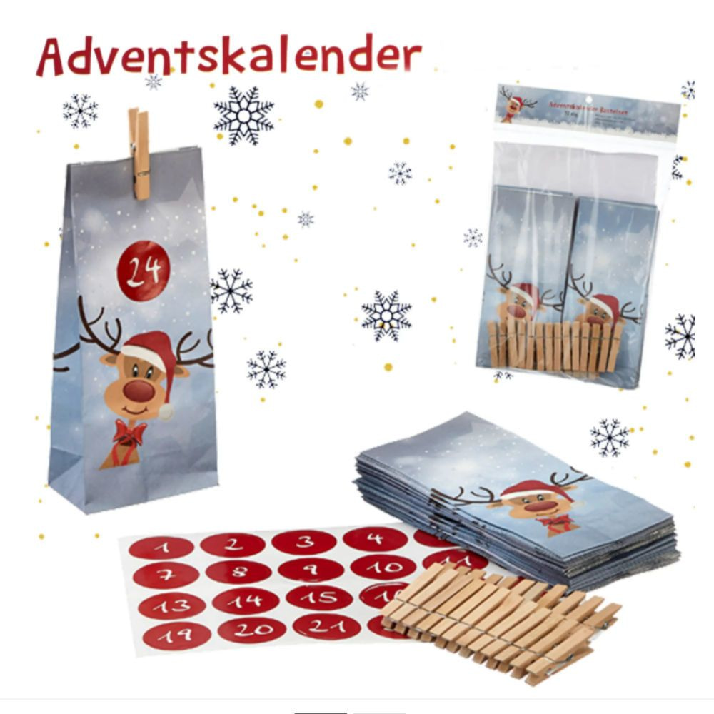 mooi Verfrissend ui DECOPATENTDecopatent® Adventskalender Rendieren - 24 Kerst Zakjes &  Stickers - Kerstmis Advent kalender - Papieren zakjes - Kerst Kado  Verpakking - 𝕍𝕖𝕣𝕜𝕠𝕠𝕡 ✪ 𝕔𝕠𝕞