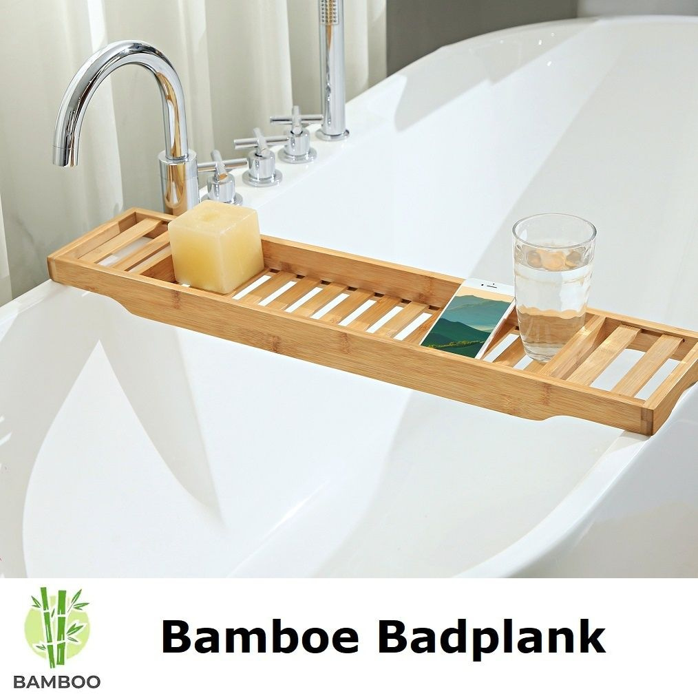 balkon achter Uitstroom DECOPATENTBamboe badrekje voor over bad – 70 cm lang – Badplank / badbrug  geschikt voor telefoon – Basic bad tafeltje van hout - Decopatent -  𝕍𝕖𝕣𝕜𝕠𝕠𝕡 ✪ 𝕔𝕠𝕞