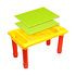 Decopatent Decopatent® - Kindertafel Bouwtafel - Speeltafel met bouwplaat (Voor Lego® blokken) en vlakke kant - 4 Vakken - Met 310 Bouwstenen