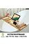 Decopatent Verstelbaar bamboe badrekje voor over bad – 75 tot 110 cm lang – Badplank / badbrug geschikt voor telefoon, tablet, boek – Bad tafeltje van hout - Decopatent