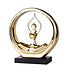 Decopatent Decopatent - Yoga Beeld Vrouw - Sculptuur Yoga dame - Woman Woondecoratie - Yoga meditatie houding - Decoratie beeld Rond - Afm. 26x8.8.x27 Cm - Kleur: Goud