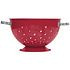 Decopatent Decopatent® Vergiet - Ø25 cm - Rvs Metalen Zeef - 2 Handvaten - Groente & fruit wassen / afspoelen - Pasta afgieten - Retro Rood