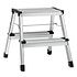 Decopatent Decopatent® Huishoudtrap Keukentrap - Met 2 Treden - Aluminium - Huishoudladder Inklapbaar - Trapladder Opvouwbaar - Anti-Slip