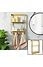Decopatent Hangend badkamerrek van bamboe hout - Met 2 legplanken en 4 handdoekhaakjes - Luxe handdoekenrek / handdoekenhouder / wandrek - Badkamer rek voor o.a. handdoeken - Decopatent®