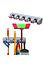 Decopatent Bezem & Tuin gereedschap Ophangsysteem - Wandhouder voor bezems en tuingereedschap - Bezem Houder - Wand Ophangsysteem Stelen - Tuingereedschapshouder - Steelklem - Bezemhouder voor 5 stelen - Decopatent®
