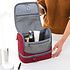 Decopatent Ophangbare Toilettas met Haak - Waterdichte Reis Toilet tas - Travel bag Organizer voor Vakantie / Kamperen & Reizen – Hangende Make up tas - Cosmetica Etui Tasje - Reistas Mannen en Vrouwen – Kleur ZWART - Decopatent®