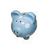 Decopatent Decopatent - Groot Spaarvarken Spaarpot - Keramiek - Afm 22 x 17 x 19 cm - Spaarpot varken voor volwassenen en kleine kinderen - Cadeau - Kleur: Blauw