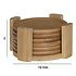 Decopatent Decopatent® 6 Delige Ronde Onderzetters Set - Bamboe - Incl Onderzetter Houder - Bamboo Hout - 6 Stuks onderzetters met houder