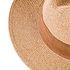 Decopatent Decopatent - Zonnehoed Dames Deukhoed Rond - Zomerhoed met Bruine Rand - Strohoed UV - Ø58 cm - Strandhoed Hoofddeksel Rond - Hoed voor Volwassenen - Kleur: Naturel met Bruine Rand