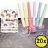 Decopatent 20 STUKS Kleine 12-Delige Regenboog Stoepkrijt in Doosje - Uitdeelcadeaus - Speelgoed Traktatie Uitdeelcadeautjes voor kinderen