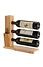 Decopatent Wijnrek van bamboe hout voor 3 flessen wijn - Design wijnflessenrek / flessenrek - Decopatent®