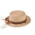 Decopatent Decopatent - Zonnehoed Dames Rond - Bedels en Sierrand Zomerhoed - Strohoed UV - Ø58 cm - Strandhoed Hoofddeksel Rond - Hoed voor Volwassenen - Kleur: Naturel