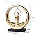 Decopatent Decopatent - Yoga Beeld Vrouw - Sculptuur Yoga dame - Woman Woondecoratie - Yoga meditatie houding - Decoratie beeld Rond - Afm. 26x8.8.x27 Cm - Kleur: Goud