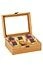 Kesper FSC® Bamboe Theedoos met 6 Vakken | Theekist Bamboe hout | Met deksel en venster | Thee Doos / Thea Box |  Afm. 21,7 x 16 x 9 Cm.