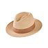 Decopatent Decopatent - Zonnehoed Dames Deukhoed Rond - Zomerhoed met Bruine Rand - Strohoed UV - Ø58 cm - Strandhoed Hoofddeksel Rond - Hoed voor Volwassenen - Kleur: Naturel met Bruine Rand