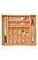 Decopatent Uitschuifbare bestekbak voor keukenla – 7 Vaks -> Uitschuifbaar naar 9 Vaks - Bestek organizer van hoogwaardig bamboe hout – Bestekcassette uitschuifbaar - 34-49 x 44 x 6 Cm. - Decopatent®