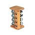 Kesper Draaibaar FSC® Bamboe Houten Kruidenrek voor 10 potjes | 360 Graden draaibaar Spice rack |  Kruiden organiser | Kruiden specerijen | Kruidenhouder | Kruidenrekje voor Kruiden potjes | Kruiden Opberg Carrousel | Afm. 31,5 x 15 x 13 Cm.
