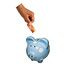 Decopatent Decopatent - Groot Spaarvarken Spaarpot - Keramiek - Afm 22 x 17 x 19 cm - Spaarpot varken voor volwassenen en kleine kinderen - Cadeau - Kleur: Blauw
