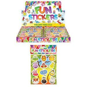 Henbrandt Uitdeelcadeautjes - Fun Stickers - Model: Jungle Dieren in Display (120 stuks)
