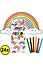 Decopatent 24 STUKS 6-Delige Regenboog Kleurpotloodjes - Traktatie Uitdeelcadeautjes voor kinderen - Klein Speelgoed - Uitdeelcadeaus - Kleurpotloden