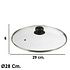 Decopatent Decopatent® Universele Glazen Pan deksel - Ø28 cm - Ronde Pandeksel Glas met stoomgaatje - Transparant - Voor pannen van 28 Cm
