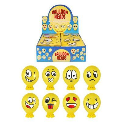 Henbrandt Uitdeelcadeautjes - Ballon Hoofden – Model: Smiley's in Display (240 stuks)