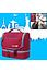 Decopatent Ophangbare Toilettas met Haak - Waterdichte Reis Toilet tas - Travel bag Organizer voor Vakantie / Kamperen & Reizen – Hangende Make up tas - Cosmetica Etui Tasje - Reistas Mannen en Vrouwen – Kleur ROOD - Decopatent®